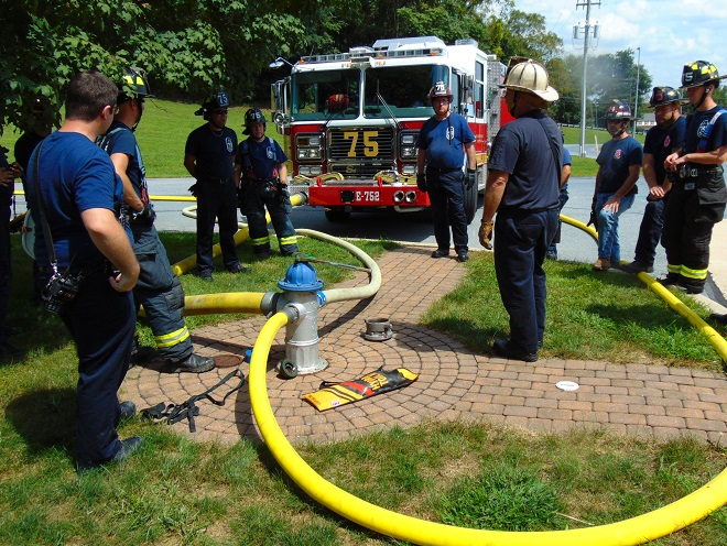 Maximizing fire flow from a pressurized hydrant.