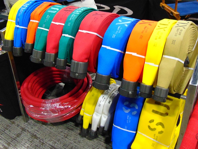 Color-coded fire hose.
